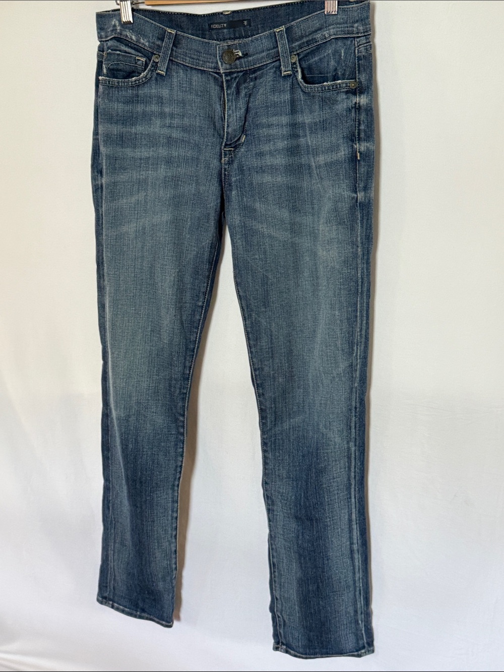 Fidelity - AXL Exile Vintage women’s mid rise faded Blue Denim Jeans - US30